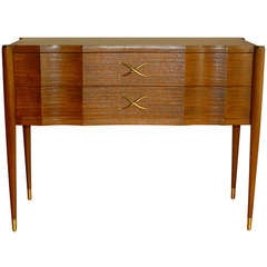 Double Drawer Console Table by Paul Frankl for Brown Saltman