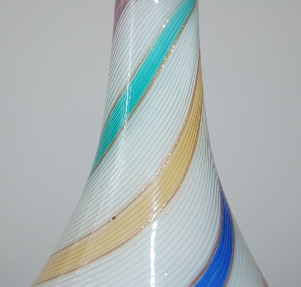 20th Century Dino Martens - Rainbow Swirl Vintage Murano Lamp
