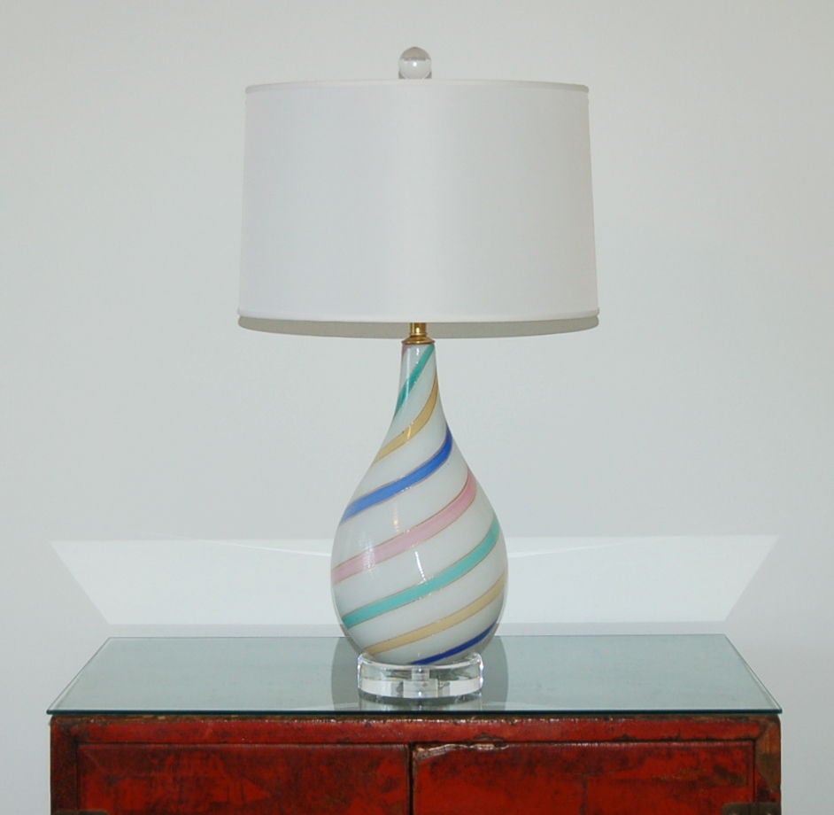Dino Martens - Rainbow Swirl Vintage Murano Lamp 1