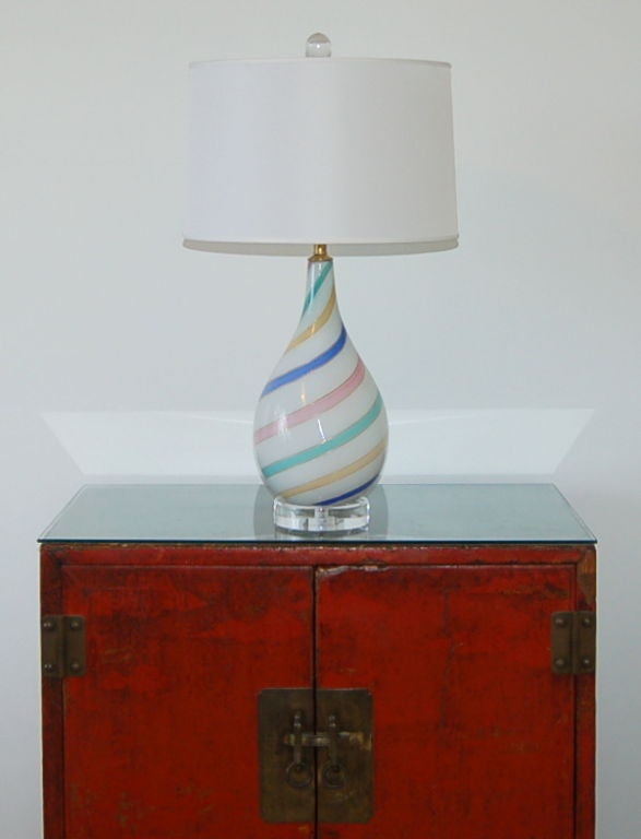 Dino Martens - Rainbow Swirl Vintage Murano Lamp 2