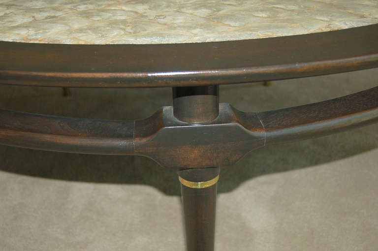 oval capiz coffee table
