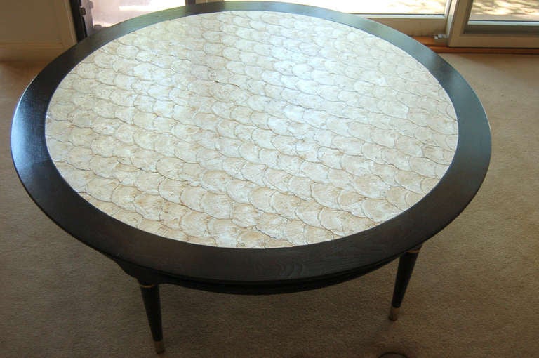 capiz shell coffee table