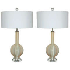 Pink Murano Table Lamps