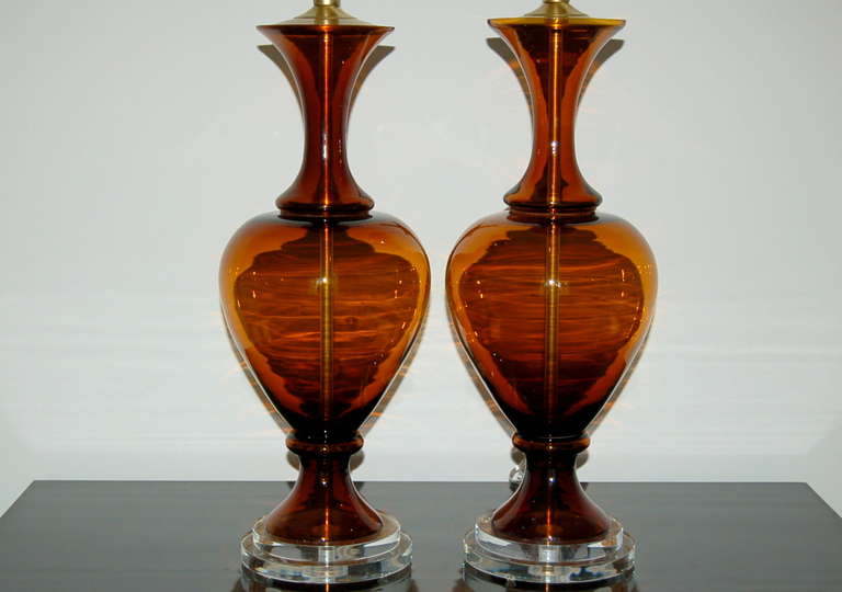 Pair of Vintage Murano Table Lamps by the Marbro Lamp Company In Excellent Condition For Sale In Little Rock, AR