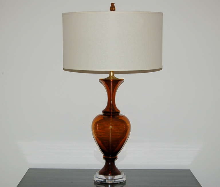 Italian Pair of Vintage Murano Table Lamps by the Marbro Lamp Company For Sale