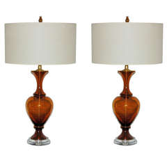 Pair of Vintage Murano Table Lamps by the Marbro Lamp Company