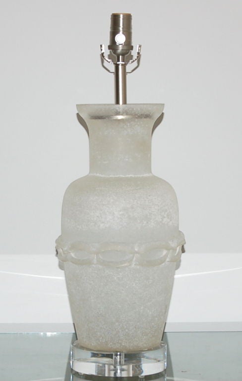 Cendese Vintage Murano Lamp with Scavo Finish