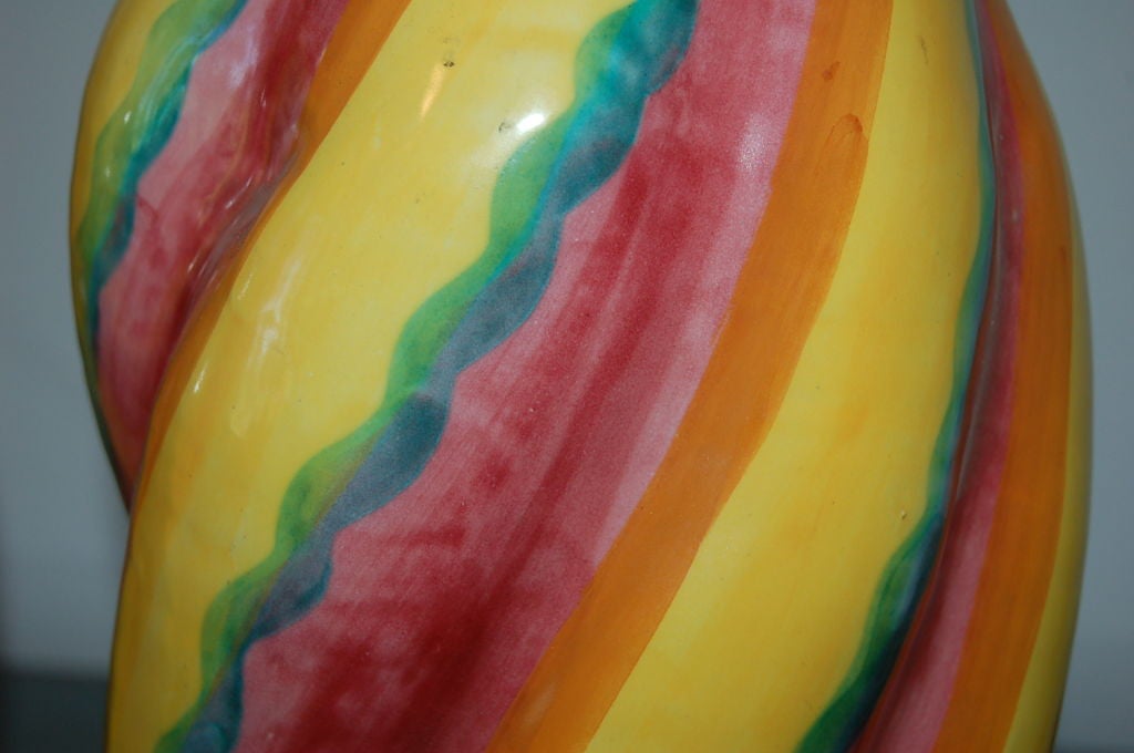 20th Century Colorful Italian Ceramic Lamps, 1960s For Sale