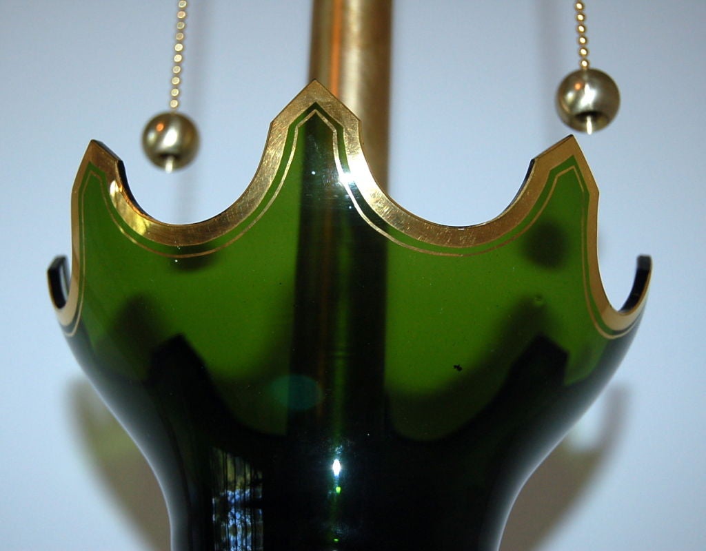 Green Murano Table Lamp by Marbro For Sale 2