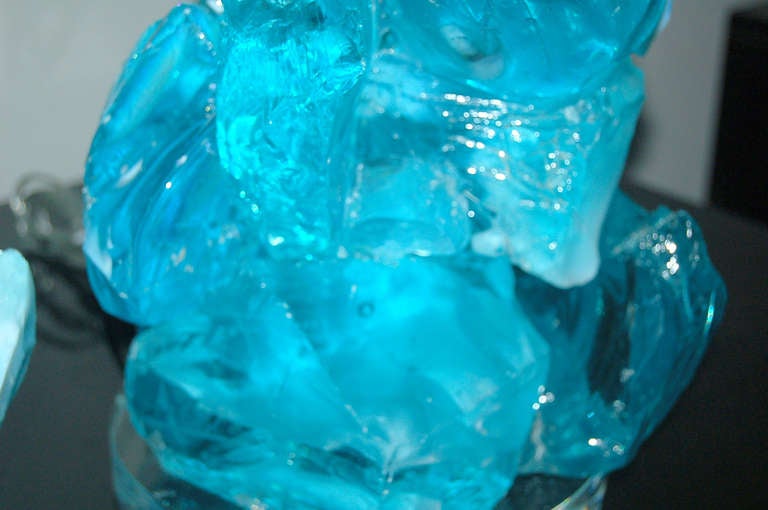 Pair of Rock Candy Lamps by Swank Lighting in Swimming Pool 1