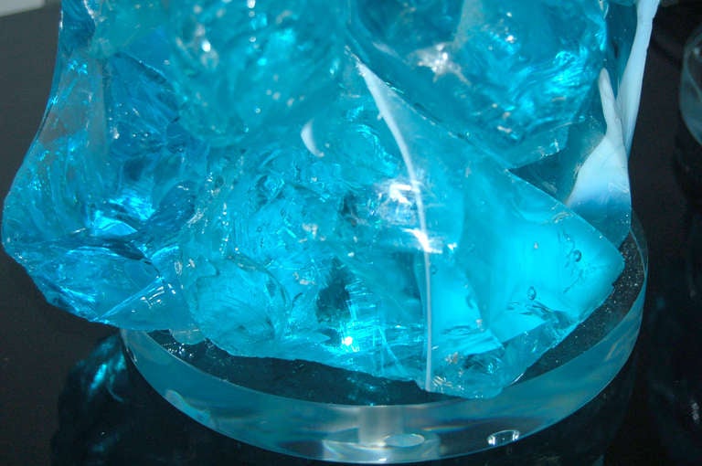 Pair of Rock Candy Lamps by Swank Lighting in Swimming Pool 2