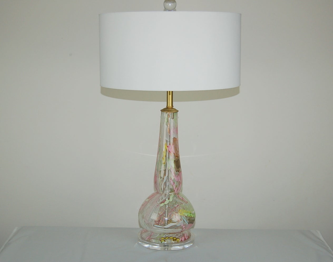 Mid-Century Modern Extremely Rare Matched Pair of Dino Martens Tutti Frutti Murano Lamps For Sale