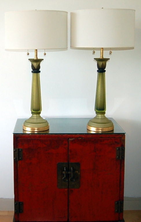 The Marbro Lamp Company - Vintage Murano Column Lamps by Cenedese For Sale 4