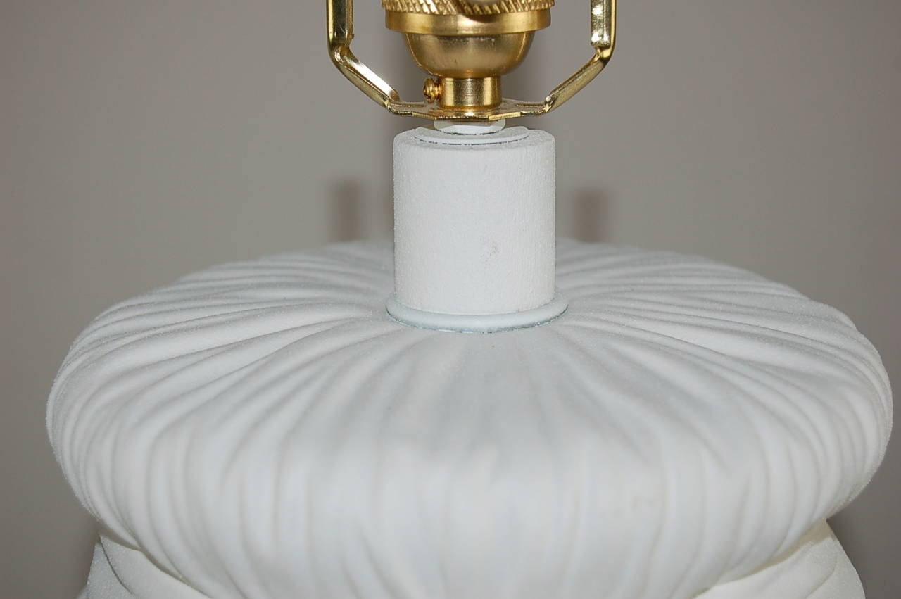 Late 20th Century White Plaster Lamps a la John Dickinson  For Sale