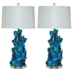 Blue Ice Rock Candy Lamps by Swank Lighting