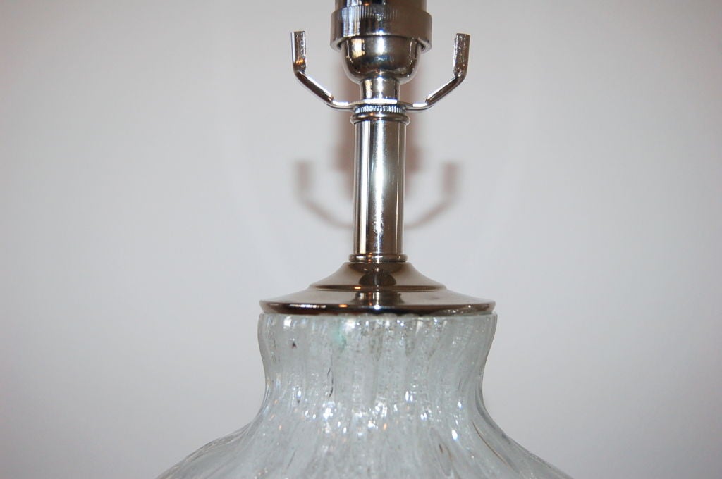 20th Century Matched Pair of Vintage Murano Pulegoso Lamps by Galliano Ferro in White  For Sale
