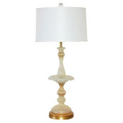 Creamy Opaline Vintage Murano Epergne Lamp