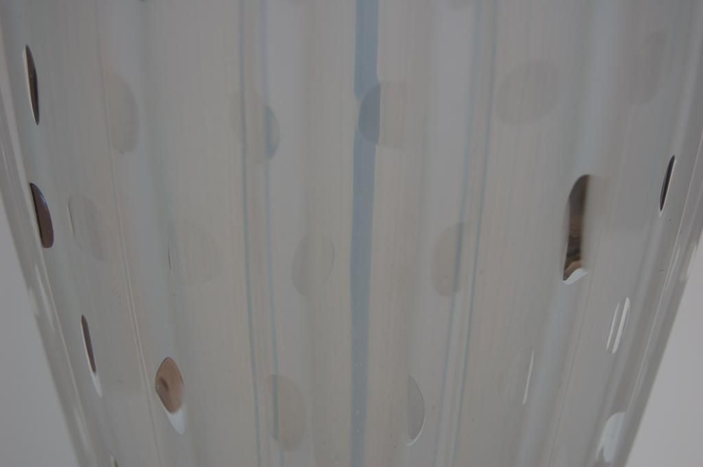 Italian White Opaline Murano Teardrop Table Lamp Barbini For Sale