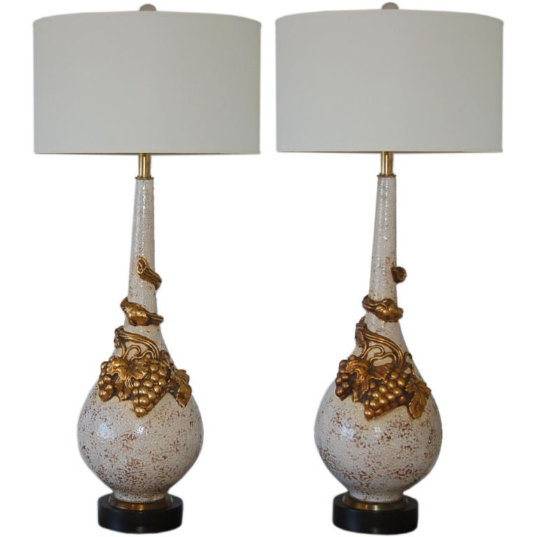 Statuesque Vintage Ceramic Lamps by Nardini Studios For Sale