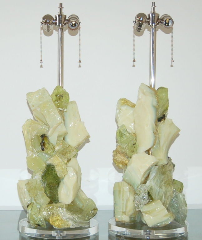 Glass Sculpture Lamps by Swank Lighting