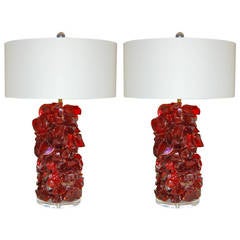 Red Rock Candy Recycled Glass Lamps