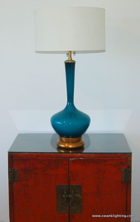 vintage hand blown glass lamps