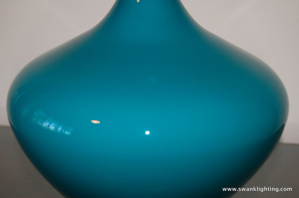 Vintage Hand Blown Swedish Glass Lamp - The Marbro Lamp Company 1