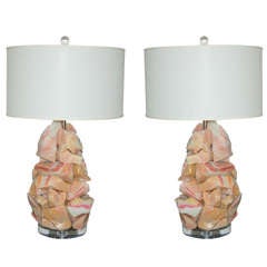 Peach Rock Candy Lamps by Swank Lighting
