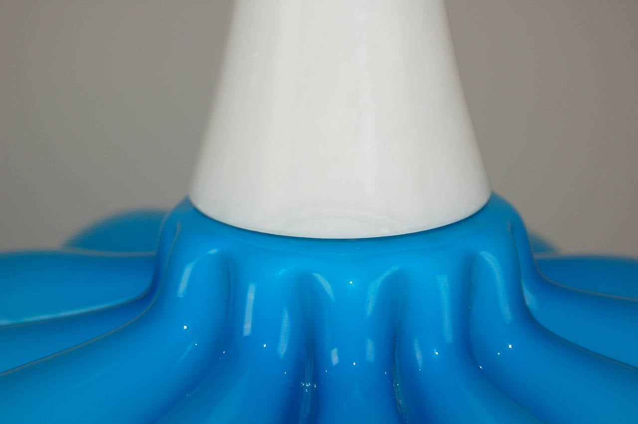 Alabaster Blue Murano Table Lamps Pomodoro For Sale
