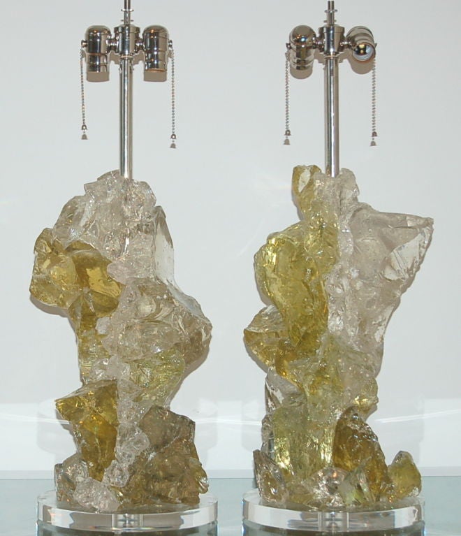 Contemporary Rock Candy Lamps by Swank in Lemon Ice