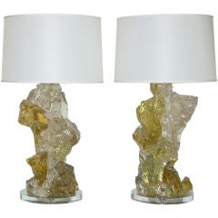 Contemporary Rock Candy Lamps by Swank in Lemon Ice