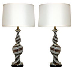 Vintage Murano Lamps by Dino Martens for Aurileano Toso