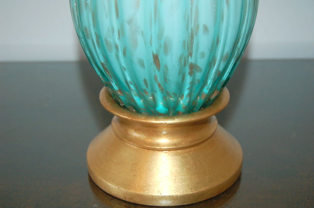Aqua Murano Table Lamp by Marbro In Excellent Condition For Sale In Little Rock, AR