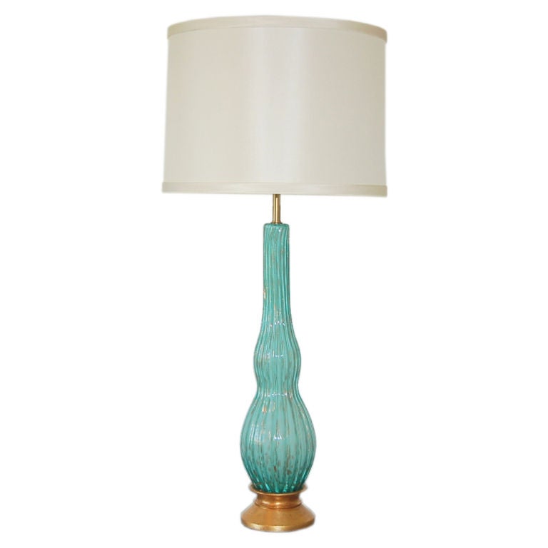 Aqua Murano Table Lamp by Marbro For Sale
