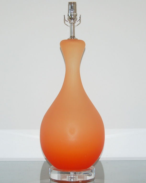 Vintage Murano Lamp in Orange Soda