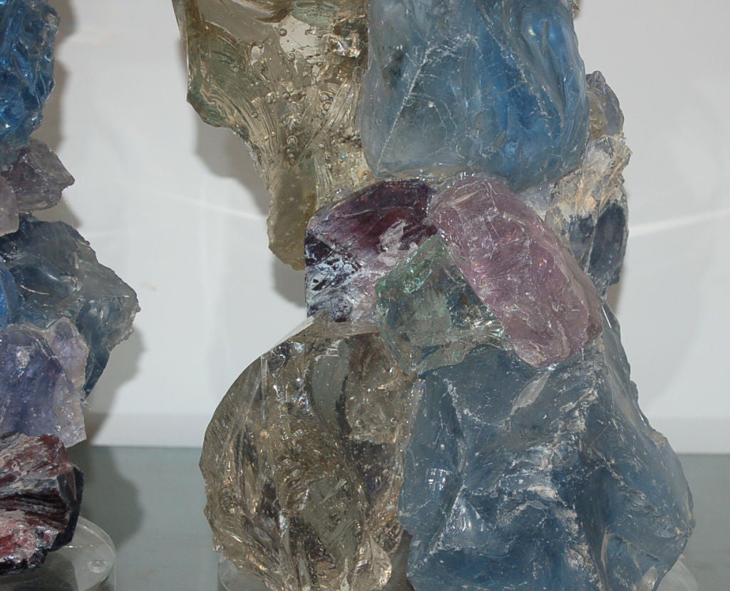 Rock Candy Glass Cluster Lamps in Jewel Tone 1