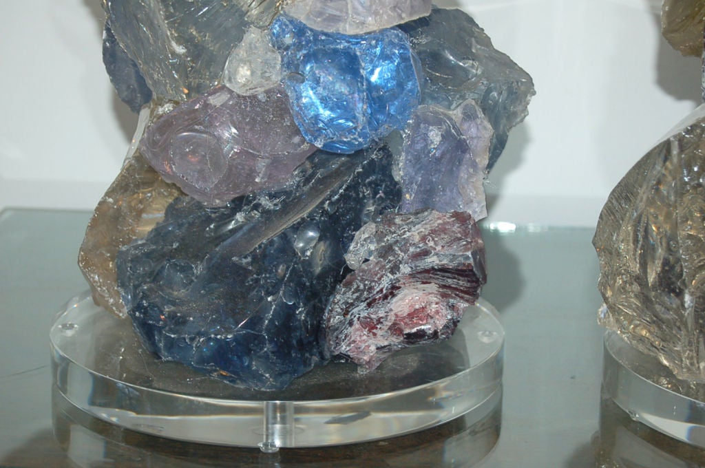 Rock Candy Glass Cluster Lamps in Jewel Tone 3