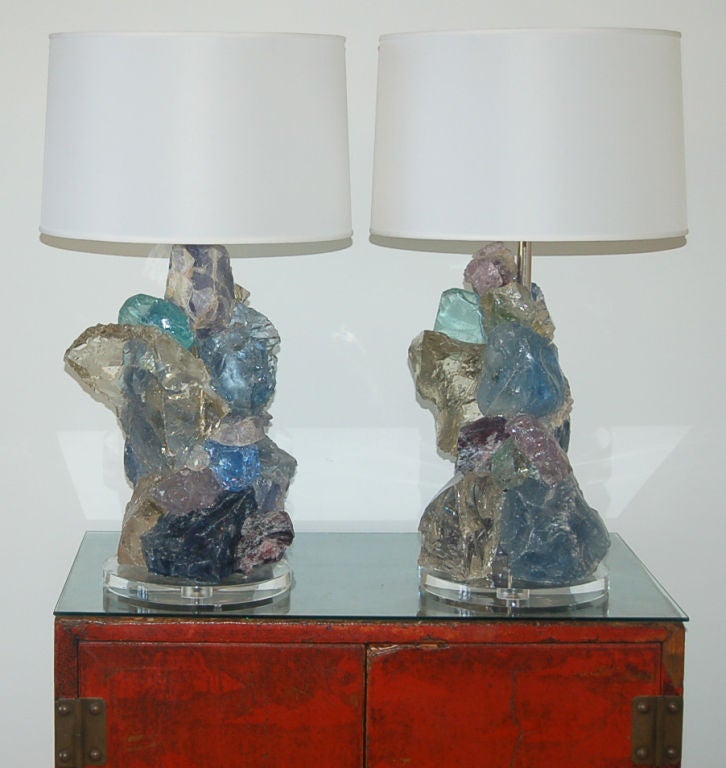 Rock Candy Glass Cluster Lamps in Jewel Tone 4