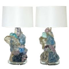 Rock Candy Glass Cluster Lamps in Jewel Tone
