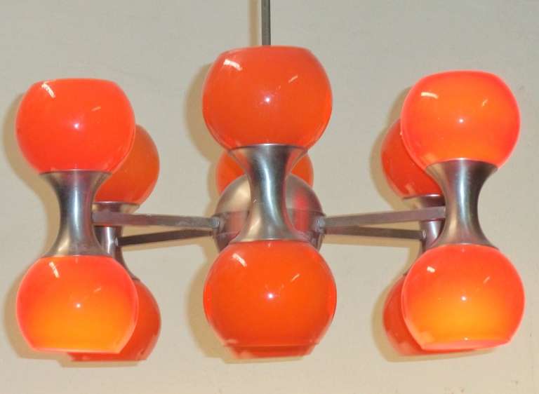orange chandelier