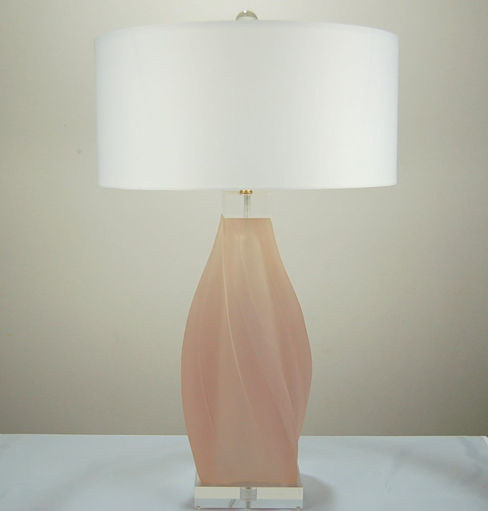 Late 20th Century Pair of Vintage Acrylic Lamps by Paolo Gucci For Sale