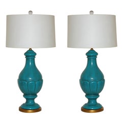 Pair of Vintage Italian Ceramic Lamps by The Marbro Lamp Company