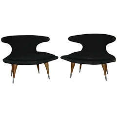 Pair of Horn Chairs by Karpen Furniture, 1957