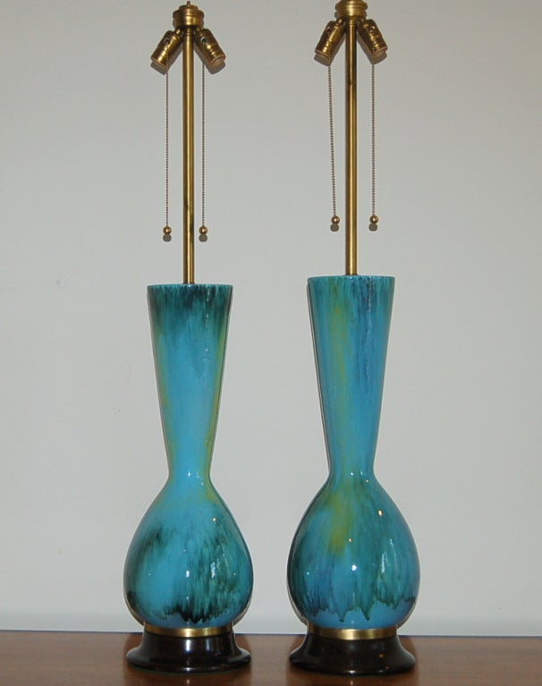 Mid-Century Modern The Marbro Lamp Company - Pair of Vintage Italian Ceramic Lamps