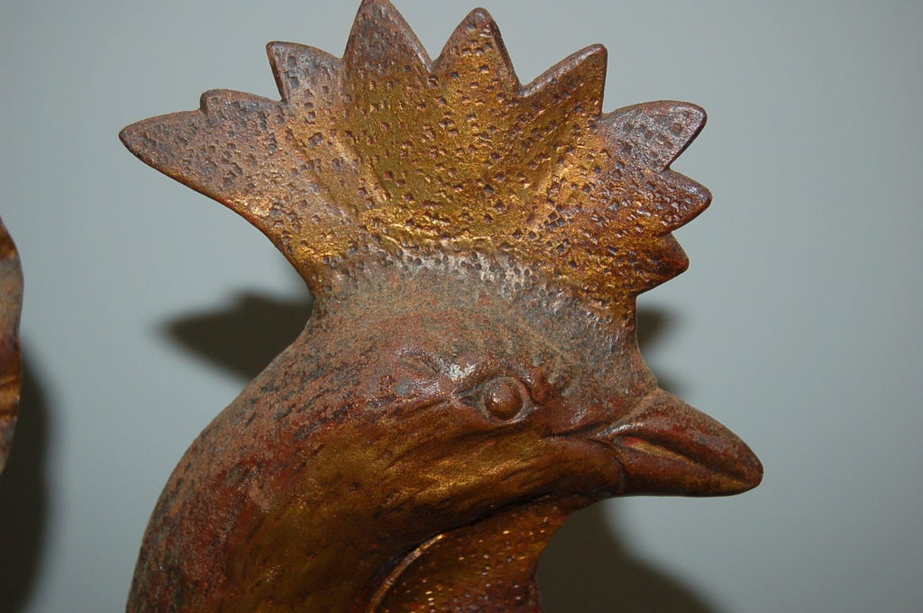 The Marbro Lamp Company, Gigantic Metal Rooster Lamp In Excellent Condition In Little Rock, AR