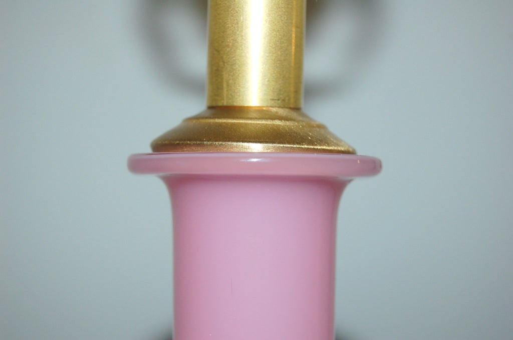 Archimede Seguso - Murano Long Neck Lamps in Lipstick Pink 1
