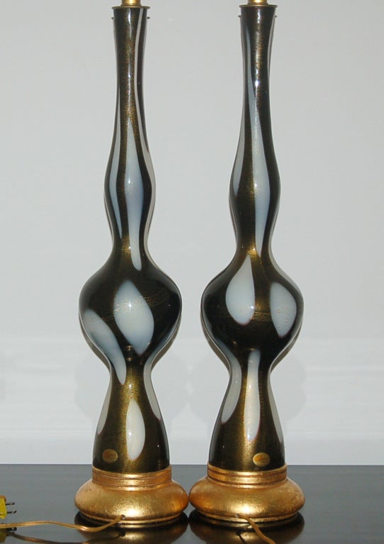 Alfredo Barbini - Vintage Mod Murano Lamps In Excellent Condition For Sale In Little Rock, AR