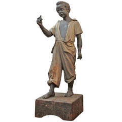 "Negro Boy" Hitching Post by Philadelphia's Wood & Perot