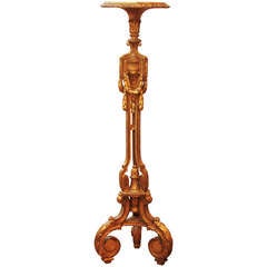 George III Style Giltwood Torchiere