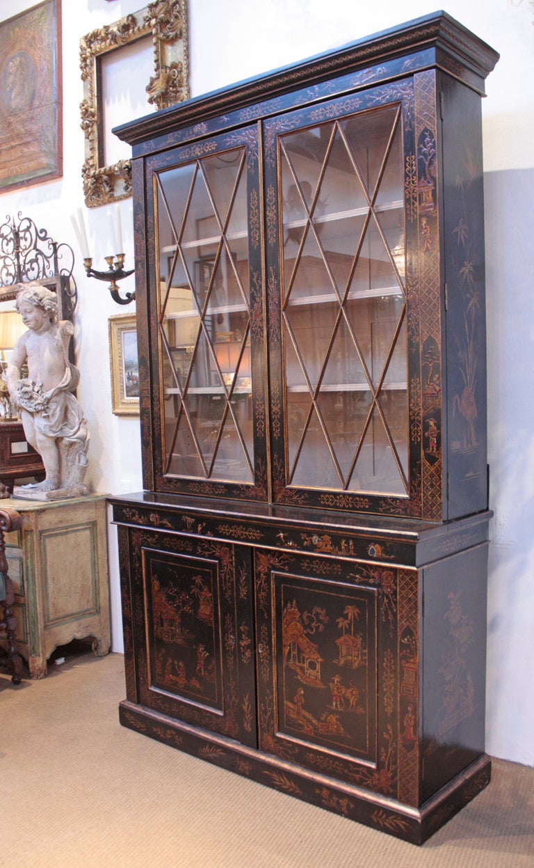 George III Style Japanned Bookcase
